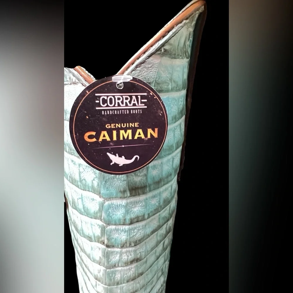 Corral Full Caiman Jade Boot - Picture 6 of 9
